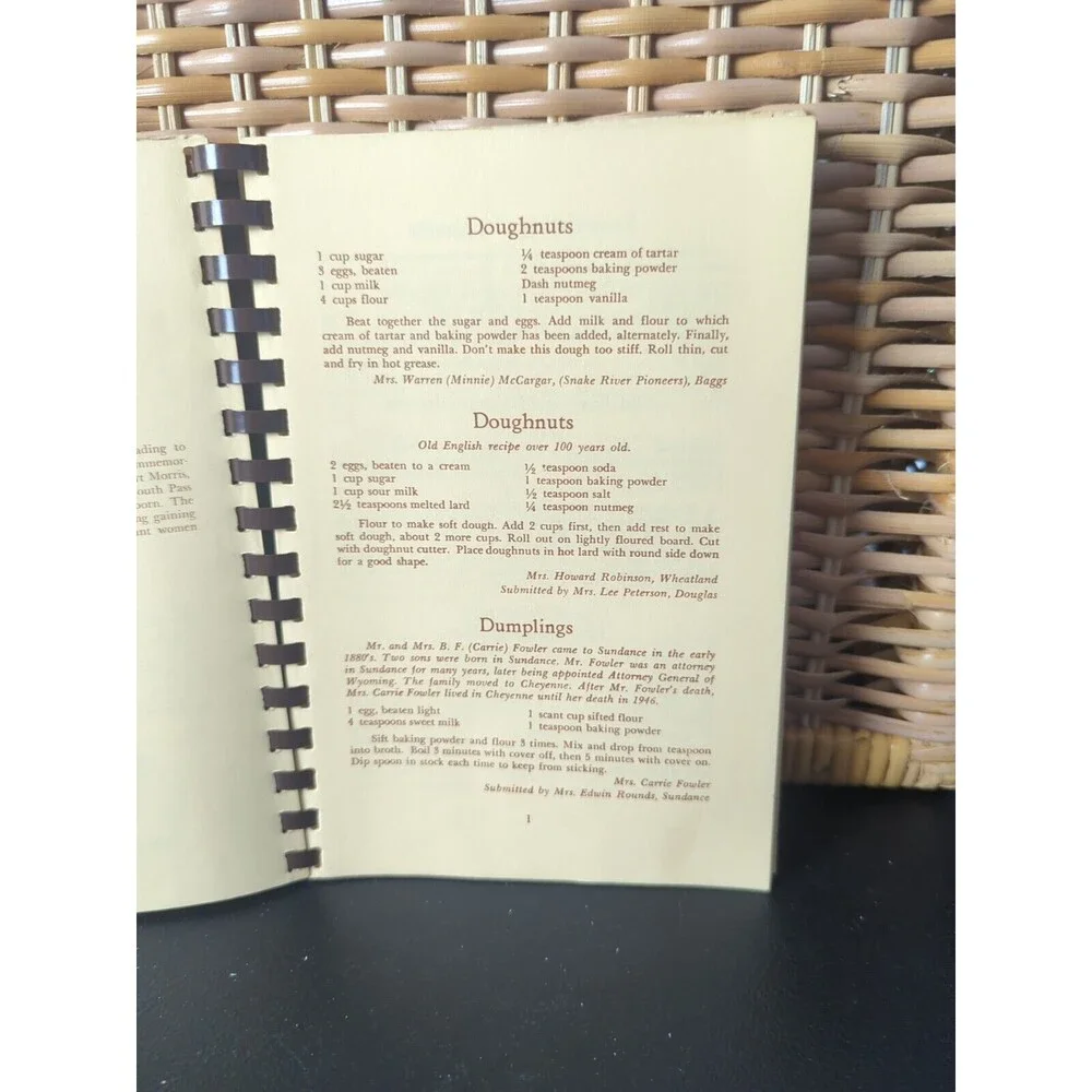 Cooking in Wyoming from 1869-1969 Community‎ Cookbook South Pass City Suffrage